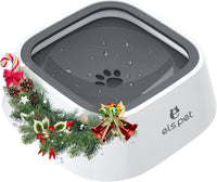 ELS PET No Spill Dog Cat Bowl 35oz 1L Anti Slip Travel Water - 1L / Grey