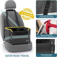 PETSFIT Dog Car Seats for Small Dogs, Patented Safety Buckles - Oxford Cloth / Black - image 3