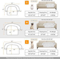 Calming Dog Bed Fluffy Plush Dog Mat for Furniture Protector with Removable Washable Cover for Large Medium Small Dogs and Cats (Medium, Light Grey)