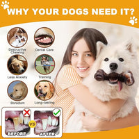 Dog Chew Toys for Aggressive Chewers, Tough Chew Toys for Dogs Large Small Medium, Indestructible Dog Bone Toy For Chewer, Durable Nylon for Puppy Dogs Teething Toy to Keep Them Busy,Beef Flavor Gift