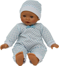 New York Doll Collection 11 inch soft body baby doll in polka dot onesie with pacifier and blanket - view 20
