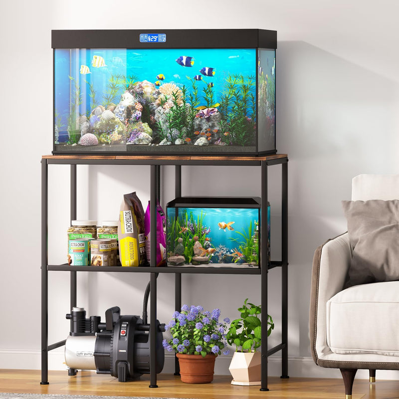 20-30 Gallon Fish Tank Stand, 31.5" L x 15.7" W x 31.4" H, Black – Essentials for Fish