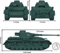 BMC Classic Toy Soldiers WW2 German Panzer IV tank in charcoal gray plastic - view 5