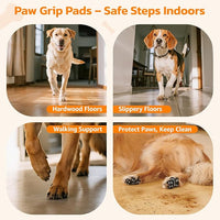 Anti-Slip Dog Paw Protector Pads for Senior Dogs, Dog Paw Pink Stickers with Strong Traction on Hardwood Floor, Dogs Essentials M (11-20lbs)