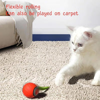 Speedy Tail 2.0 Cat Toy, Interactive Smart Ball for Indoor Cats, USB Charging (Orange+Dark Blue)