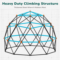 Hapfan 10 ft climbing dome with saucer swing for kids 3-12 - view 8