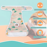 Teamoy Female Dog Diapers, Washable Doggie Period Diaper - XL (Pack of 4) / Flamingo+ Cloud+ Green+ Pink (4pcs) - image 2