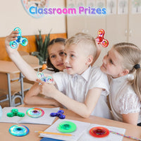 Fidget Spinner 2 Pack, Light up Sensory Fidget Toys Adults Kids 4-8-12, Kids - Red&blue - image 4