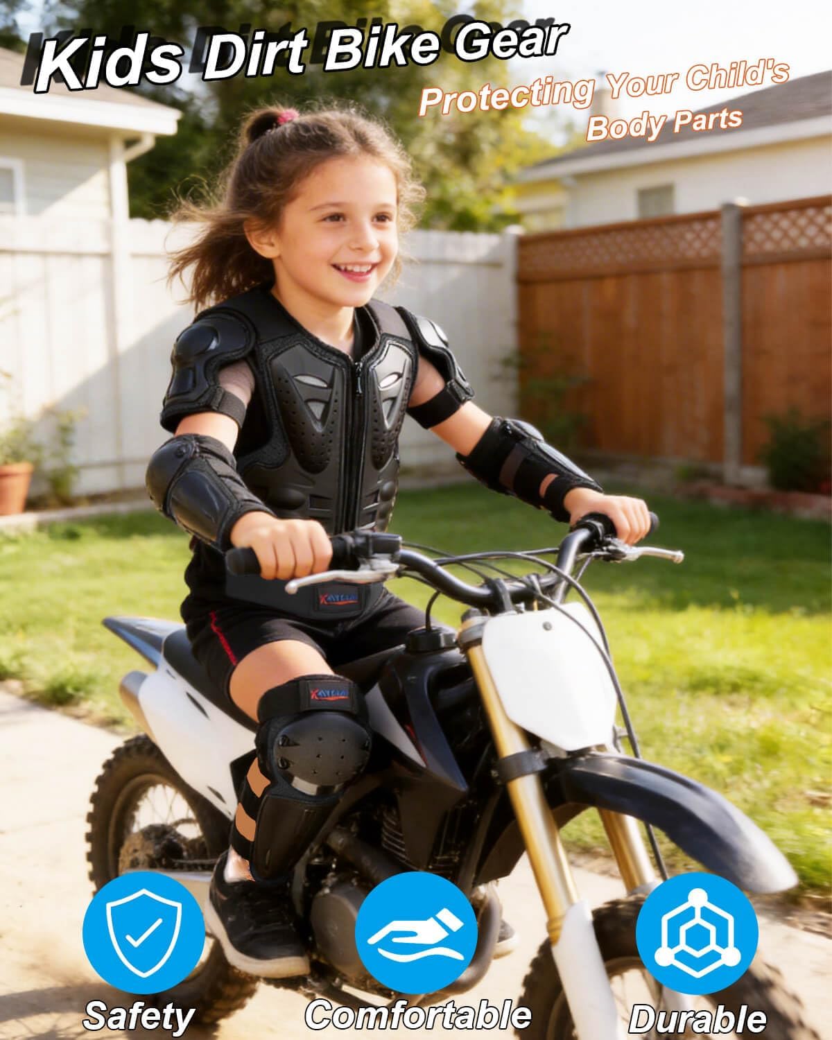 DBaoXiaoMu kids dirt bike gear armor vest suit with chest, back, knee and elbow protection - view 12