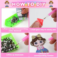 Labeol Diamond Art Kits for kids 5D Diamond Creat Your Own GEM - Princess - image 4