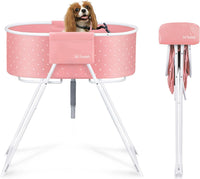 Portable Foldable Dog Bathtub for Small & Medium Dogs – Essentials for Dogs - Pink