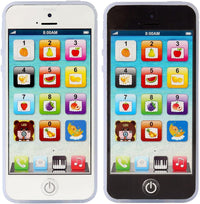 Sujosa Yphone black toy phone for toddlers with soft colored lights