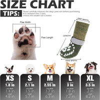 Anti Slip Dog Socks to Prevent Licking Paws with Grippers Black – Essentials for Dogs - Mixed Green / X-Small - image 2