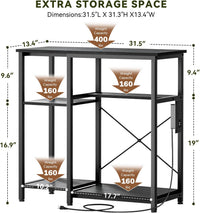 5-10 Gallon Fish Tank Stand with Storage Shelves - Black / 40 Gallon-3 Tier - image 2