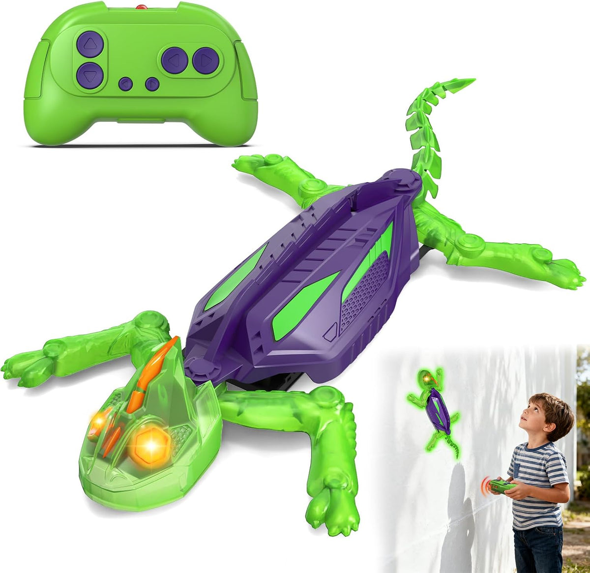 Wall Climbing Gecko, Glow-in-The-Dark Lizard Wall Crawler