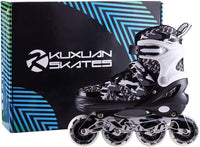 Kuxuan Boys Adjustable Inline Skates with Light up Wheels for Kids - Black Camo / Large(Kids 3-6 US) - image 3