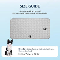MICROCOSMOS Summer Cooling Mat & Sleeping Pad- Water Absorption Top, Materials Safe, Easy Carry, EZ Clean. Keep Cooling for Pets, Kids and Adults.(Grey, 48" x24")