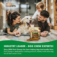 Pork Chomps Roasted Pork Skin Dog Chews, 6-inch Rib Shapes, 10 Count (Pack of 2)