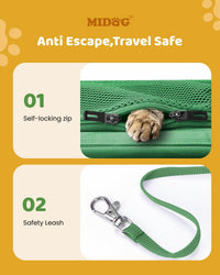 MIDOG Soft Cat Carrier Airline Approved - Olive / 17.0"L x 11.0"W x 11.0"H - image 4