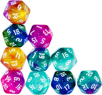 SmartDealsPro 10-Pack 20 Sided Dice D20 Polyhedral Dice for DND RPG - Sparkly Glitter - image 4
