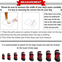 QUMY Dog Shoes for Large Dogs, Medium Dog Boots & Paw Protectors for Winter Snowy Day, Summer Hot Pavement, Waterproof in Rainy Weather, Outdoor Walking, Indoor Hardfloors Anti Slip Sole Red Size 4