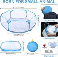 Guinea Pig Playpen with Mat Small Animal - Blue / Star - image 2