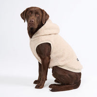 Spark Paws Fleece Dog Hoodie - Beige / 3XL