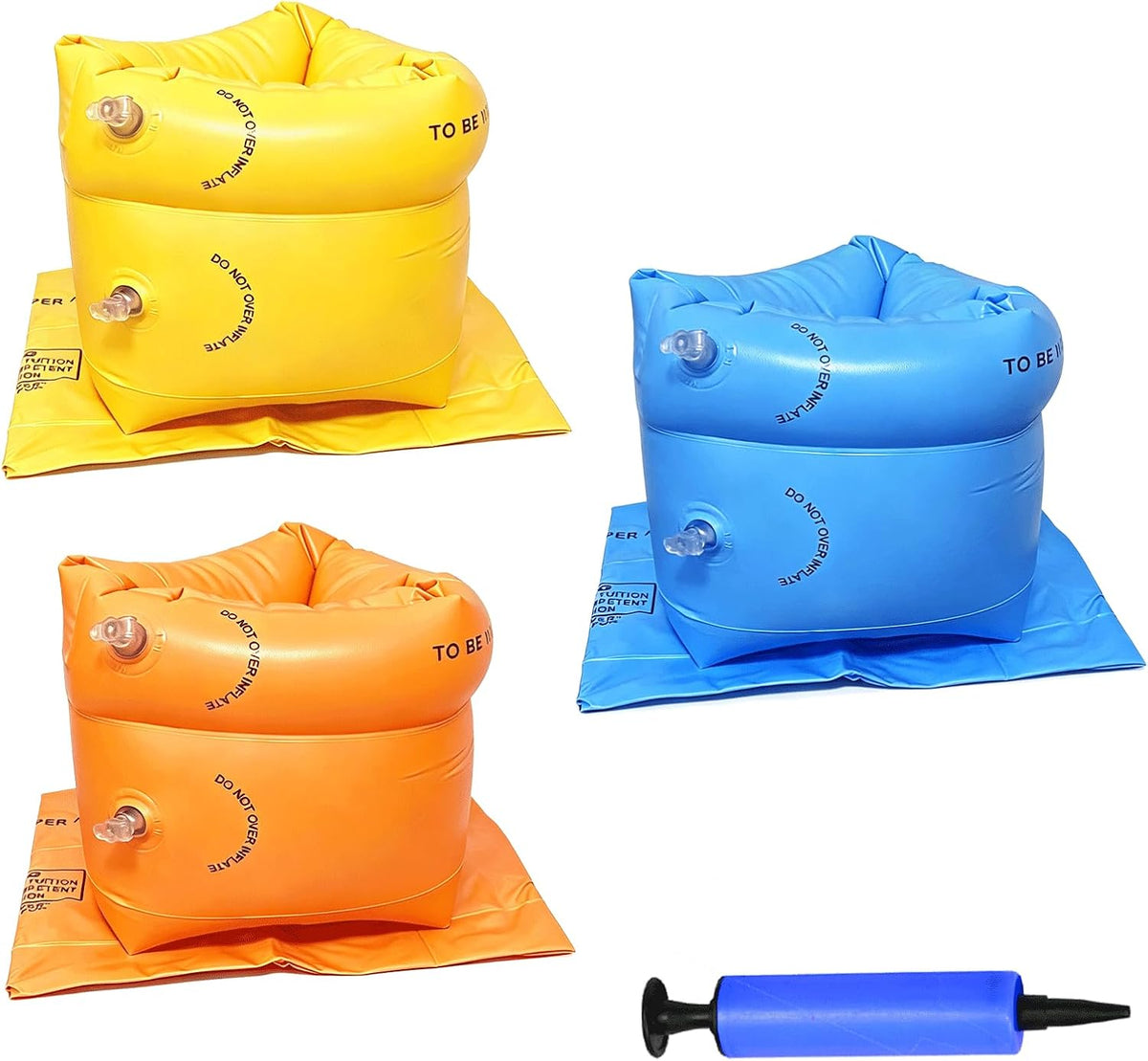 Ztikug inflatable arm floaties, 2 pack of PVC swim arm bands with inflater - view 17