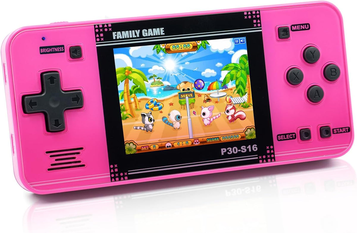Handheld Game for Kids -Preloaded 220 Retro Video Games - Pink