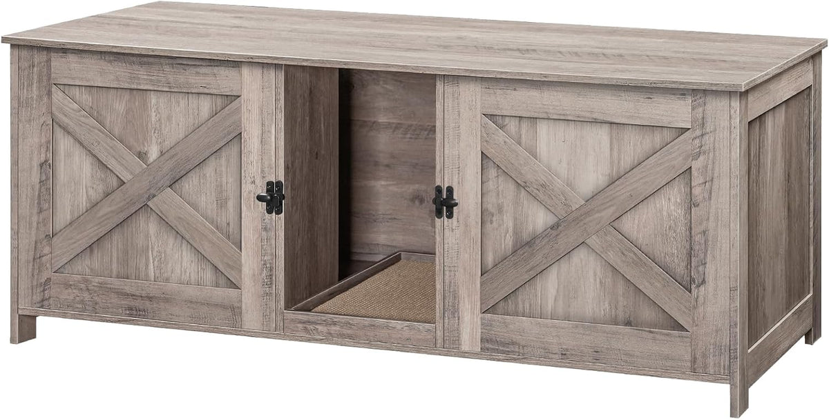 MAHANCRIS Cat Litter Box Enclosure for 2 Cats - Greige