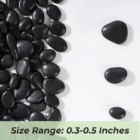 SIDONG 10 LB Black River Rocks, 0.3-0.5 Inches High Polished Pebbles for Indoor Plants, Aquarium Rocks Used in Fish Tank, Decorative Stones for Plants, Vases, Home Décor, Crafting, Garden Landscaping