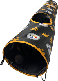 NFL Philadelphia Eagles Cat Tunnel Tube Toy with Plush Football - Pittsburgh Steelers - image 2