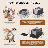 Stainless Steel Litter Box - Black / 17.4'' x 13.5'' x 8.5'' - image 4