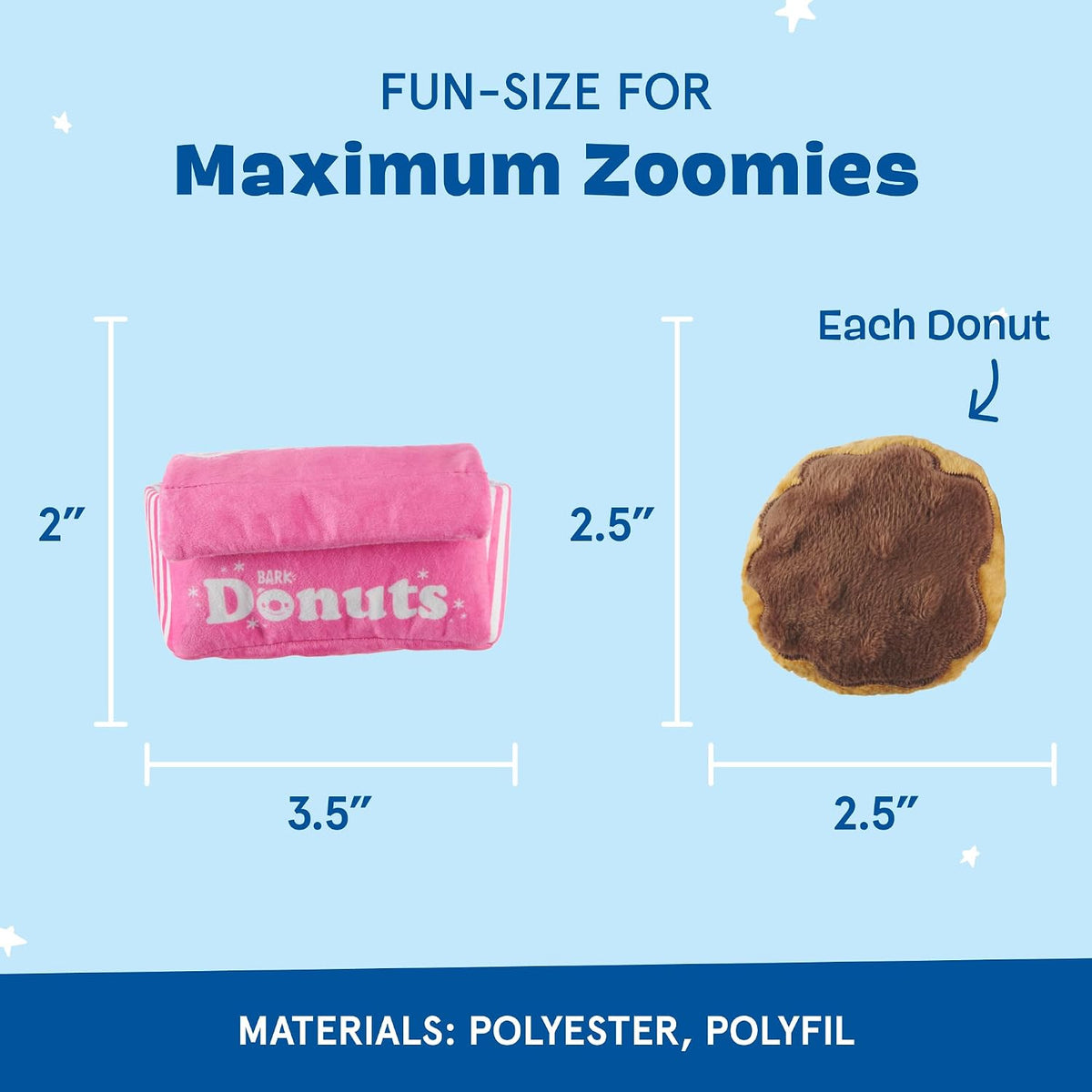 BarkBox Barker's Dozen Donuts 4-in-1 Interactive Plush Dog Toy – Essentials for Dogs - Donuts - image 3