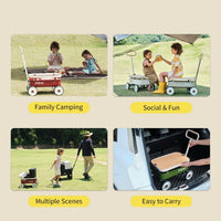 Kidpop PULA-Wild 3-in-1 kids pull along wagon and push walker in white with wooden cover - view 14