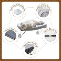 Zakkart Cat Window Perch, 100% Metal Supported from Below – Essentials for Cats - Gray - image 3