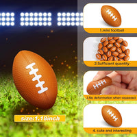 Kasyat 30 mini foam footballs in classic football colors for party favors - view 3
