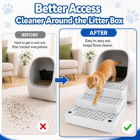 Adjustable Litter Box Step, Cat Ramp for Litter Box, 2 Steps - Light Grey / 3 step - image 4