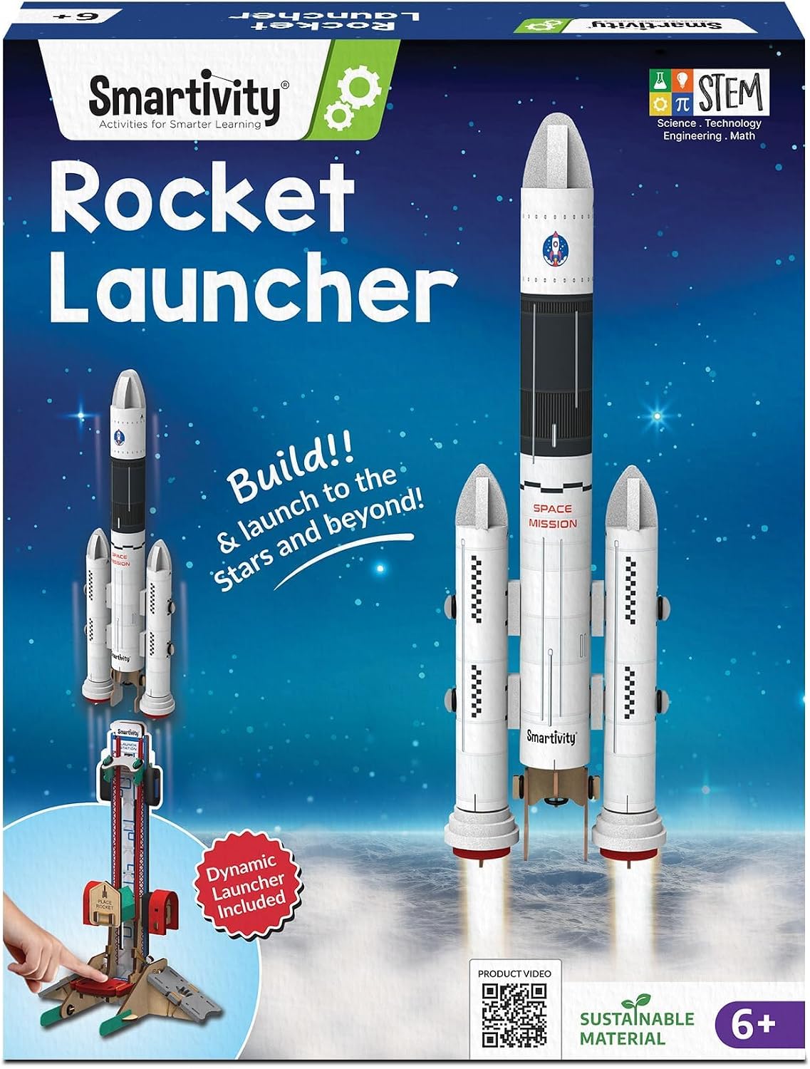 Smartivity DIY Rocket Launcher STEM Kit for Kids 6-12 Years – Fun for Kids & Family - Rocket Launcher
