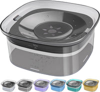 UPSKY 4L Dog Water Bowl No Spill Large Capacity Slow Drinking Water - 2 L / C-Black
