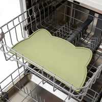 Cat Food Mat, Silicone Non Slip Dog Bowl Mat Waterproof Cat Feeding Mat Stop Food Spills and Water - Sage Green / 24"L x 14"W - image 4
