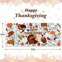 SperinGeen Thanksgiving coloring tablecloth for kids with holiday designs - view 7