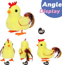 Hopearl Walking Gray Tabby Cat Interactive Electronic Pet Plush Kitty - Chicken-Yellow - image 3
