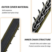 Martingale No Pull Dog Collar for Large Medium Small Dogs - L (19"-26" Neck, 1.5" Wide) / Black Army Green - image 2