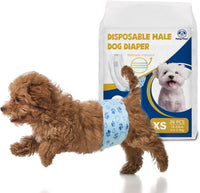 Dog Diapers Male Disposable, Belly Bands for Male Dogs, S 26pcs – Essentials for Dogs - XS-26