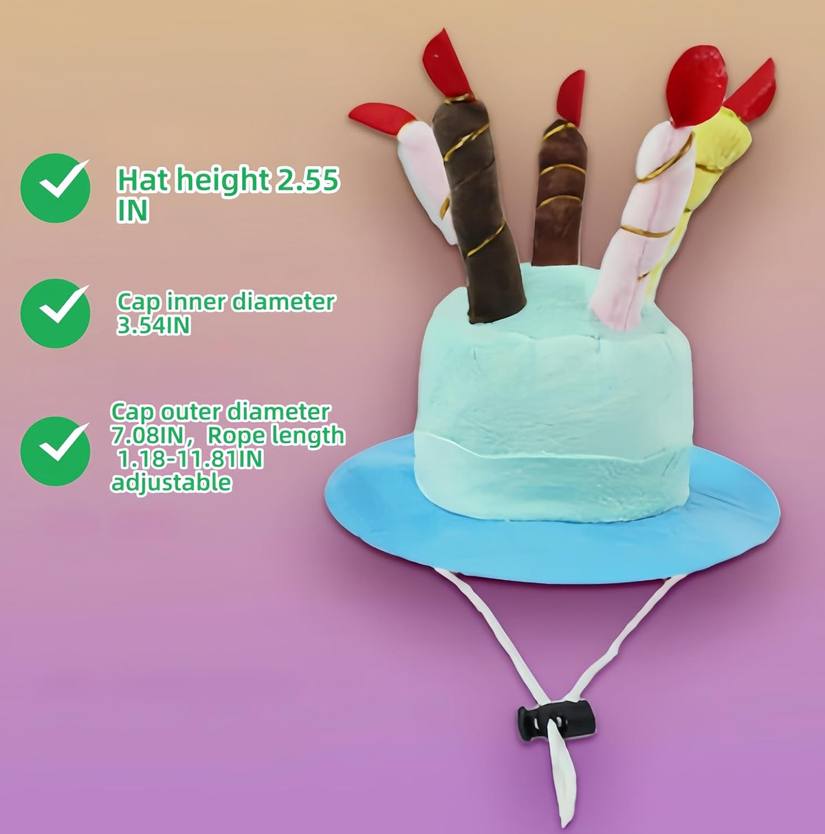 Cute Pet Party Hat for Dogs&Cats - Blue - image 2