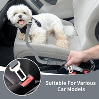 BWOGUE Pet Dog Cat Seat Belt Reflective Car Dog Headrest Restraint Leash Elastic Buffer Bungee Adjustable Tangle-Free Safety Leads Vehicle Seatbelt Harness for Small, Medium and Large Dogs (1 Pack)