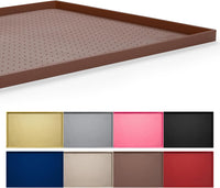 Hubulk Dog Feeding Mat,100% Waterproof Food Grade Silicone Pet Food and Water Bowl - Brown / 19"l X 12"w