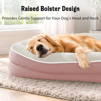 Waterproof Orthopedic Dog Bed for Large and Extra Large Dogs – Essentials for Dogs - Pink / 45"L x 35"W x 7.5"Th - image 3