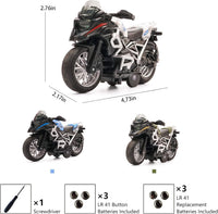 MING YING blue diecast motorcycle toy with sound and light - view 4